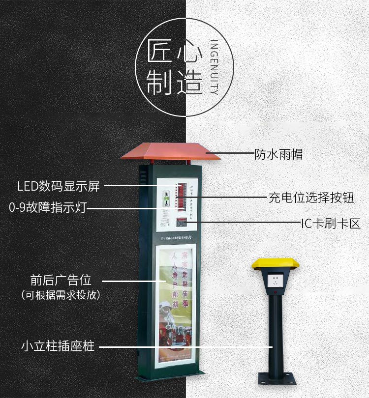 廣告箱小區充電站指示面板