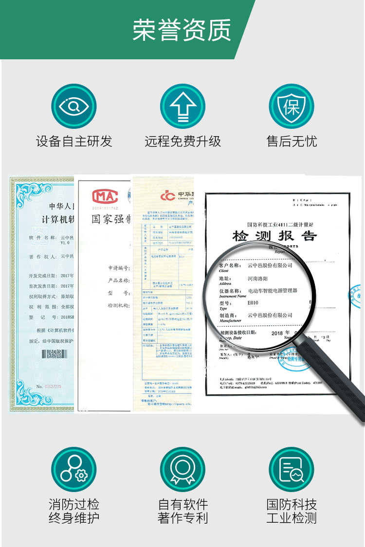 景觀立柱式小區(qū)充電站榮譽(yù)資質(zhì)